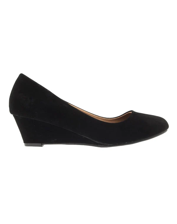 Chaussures femme Style Shoes: escarpin compensé noir