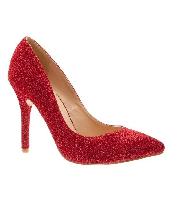 Chaussures femme Sunrise C: Escarpins pailleté rouge