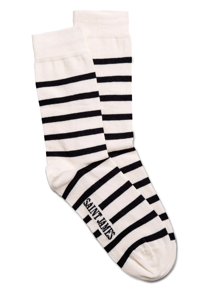 Chaussettes rayées (ECRU/MARINE)