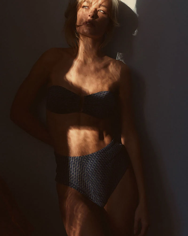 Bas de maillot baie brune