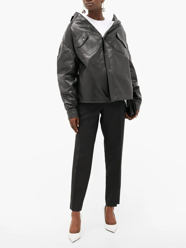 Slouchy leather jacket