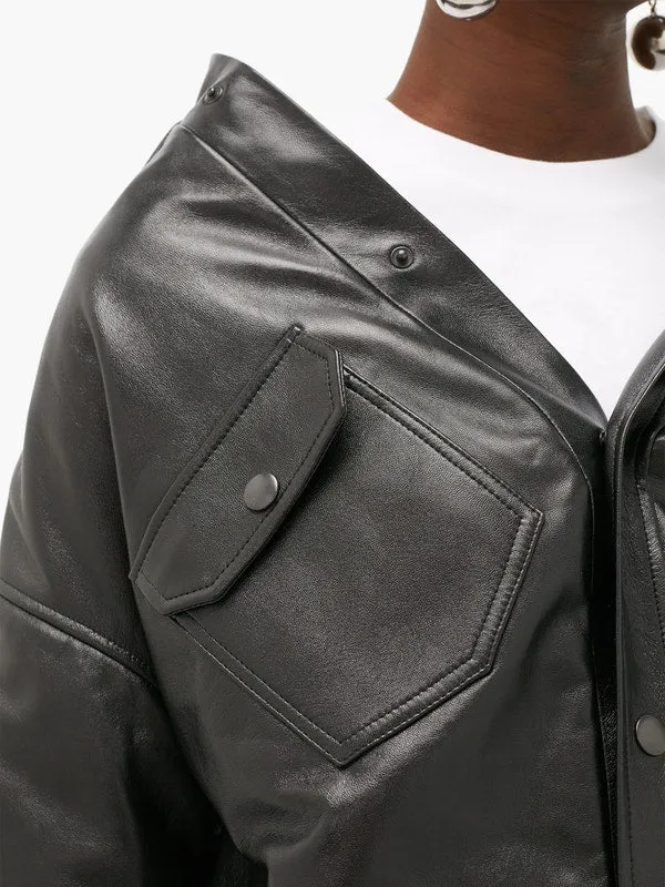Slouchy leather jacket