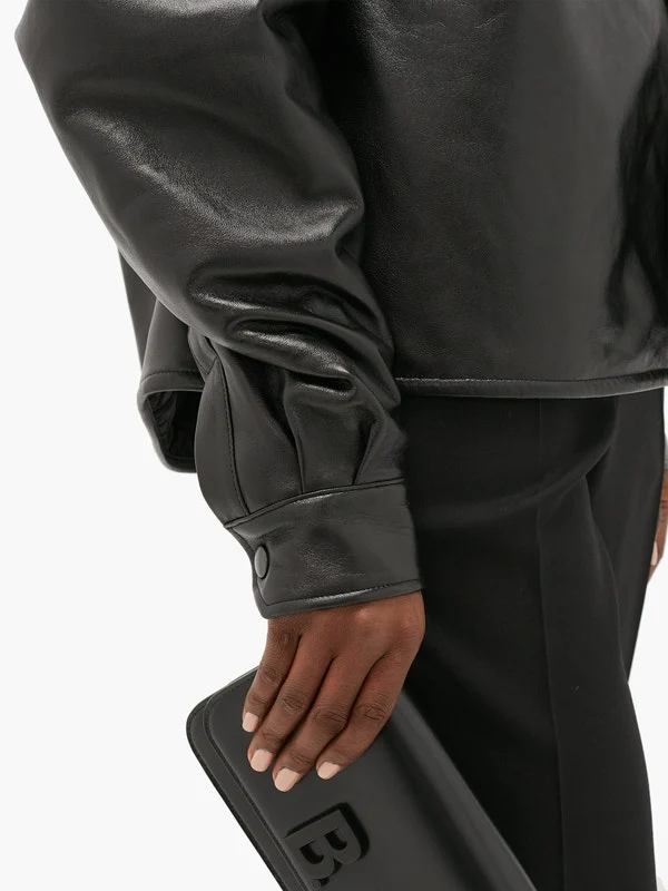 Slouchy leather jacket