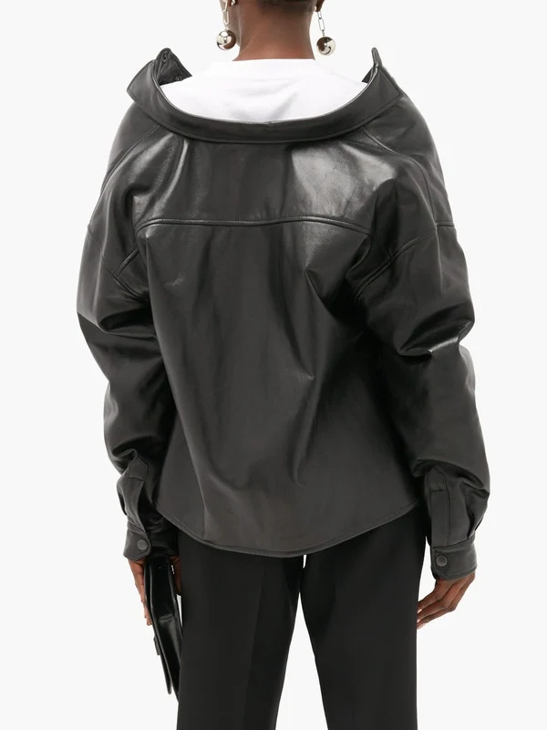 Slouchy leather jacket