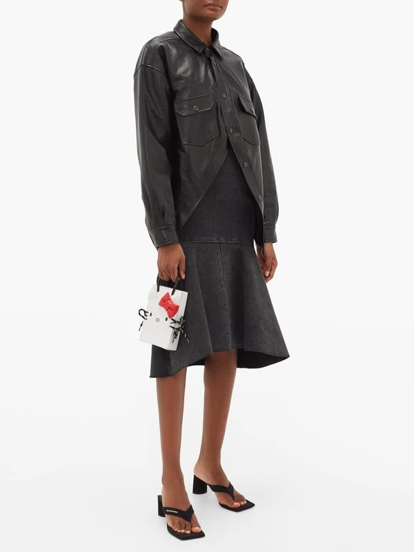 Slouchy leather jacket