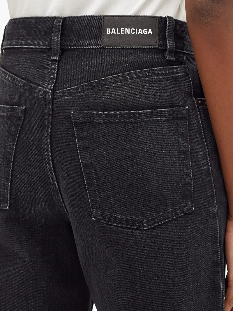 Cropped wide-leg jeans
