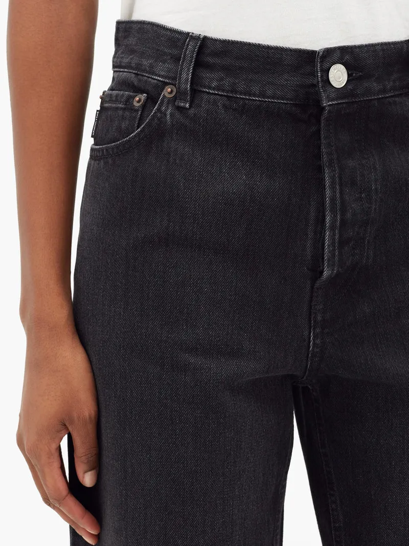 Cropped wide-leg jeans
