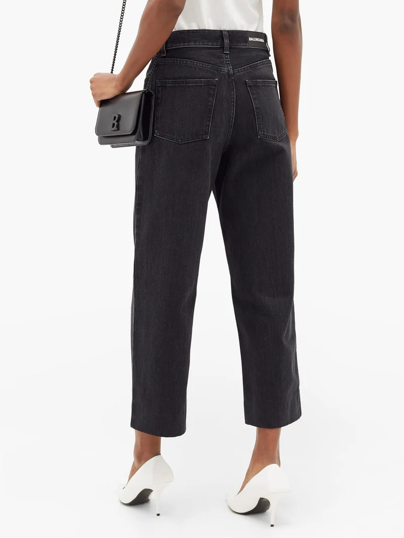 Cropped wide-leg jeans
