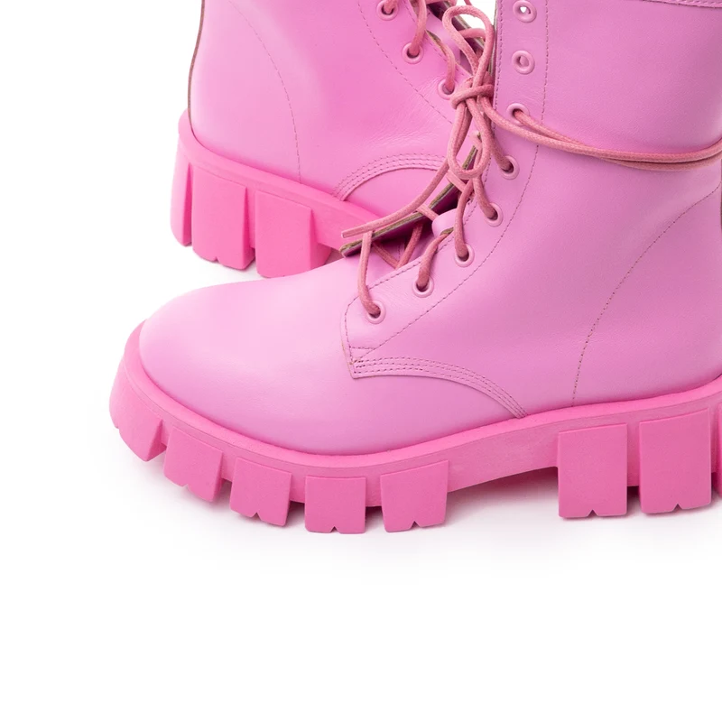 Shanghai Dark Pink Leather