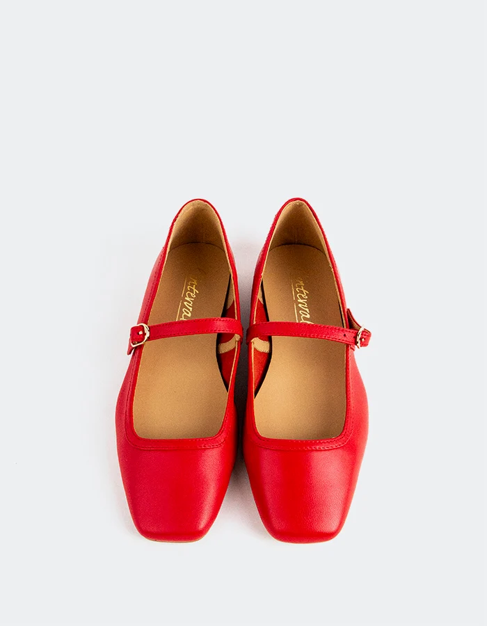 Auguste Red Leather
