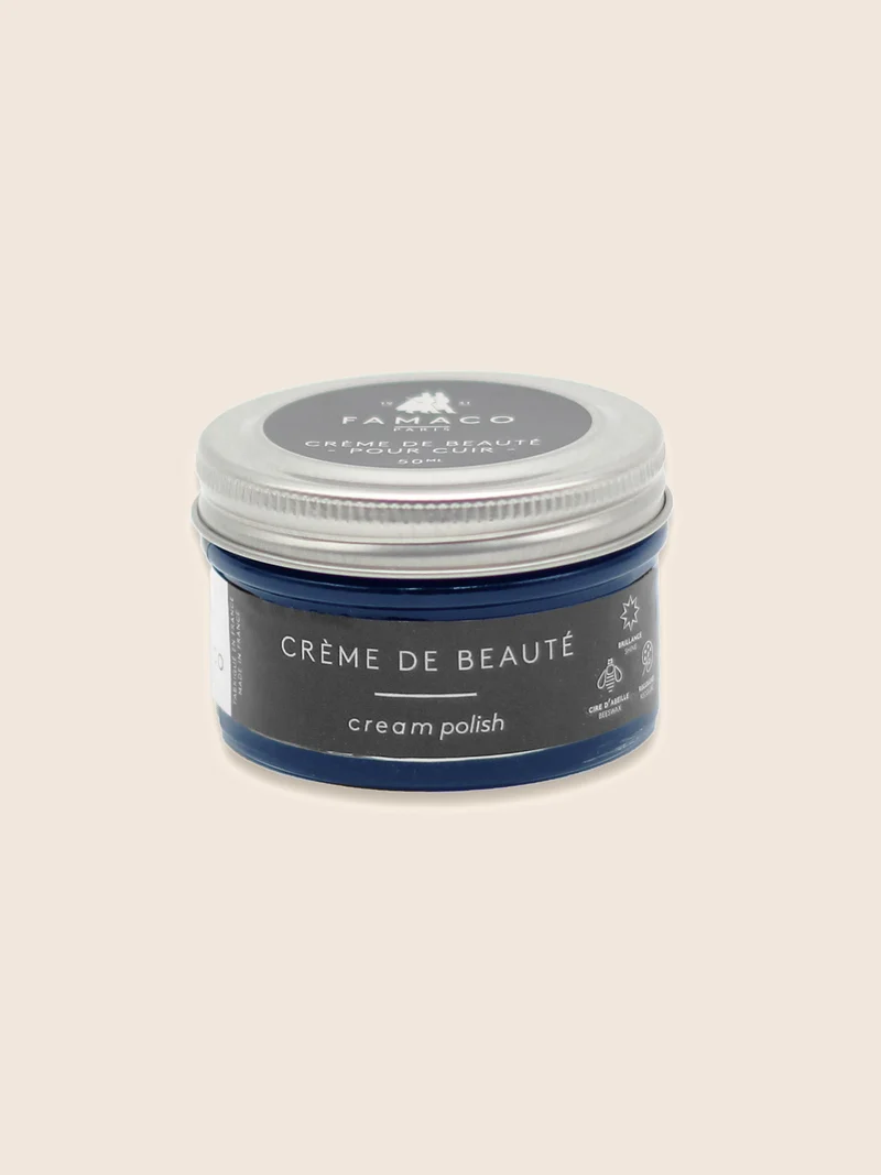 Cirage cuir bleu marine