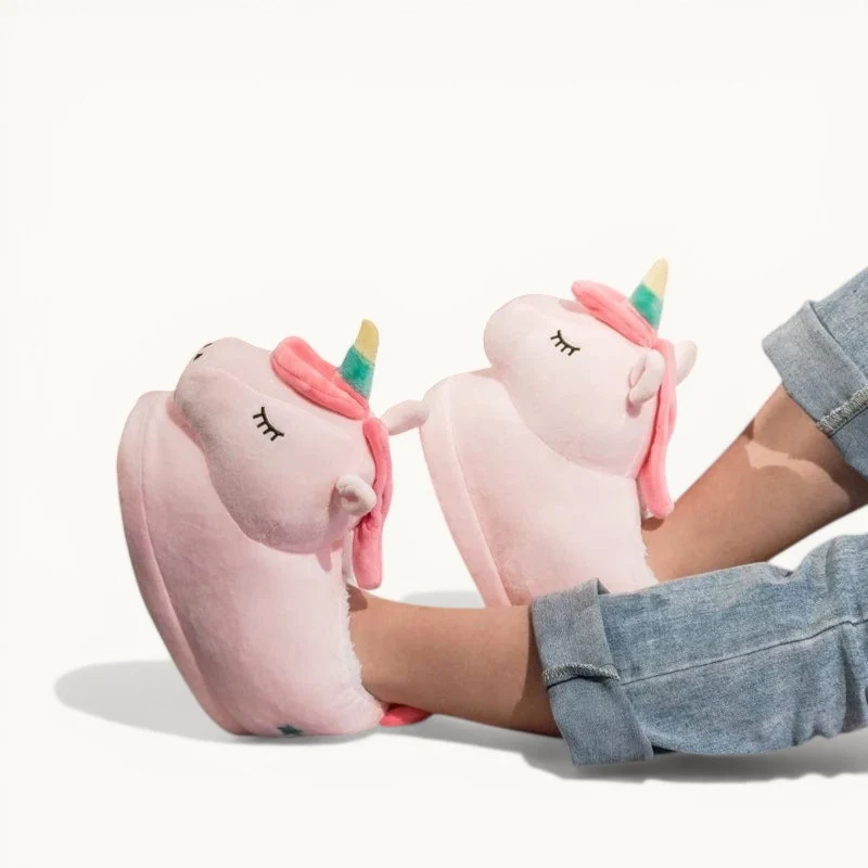 Chaussons Licorne Rose