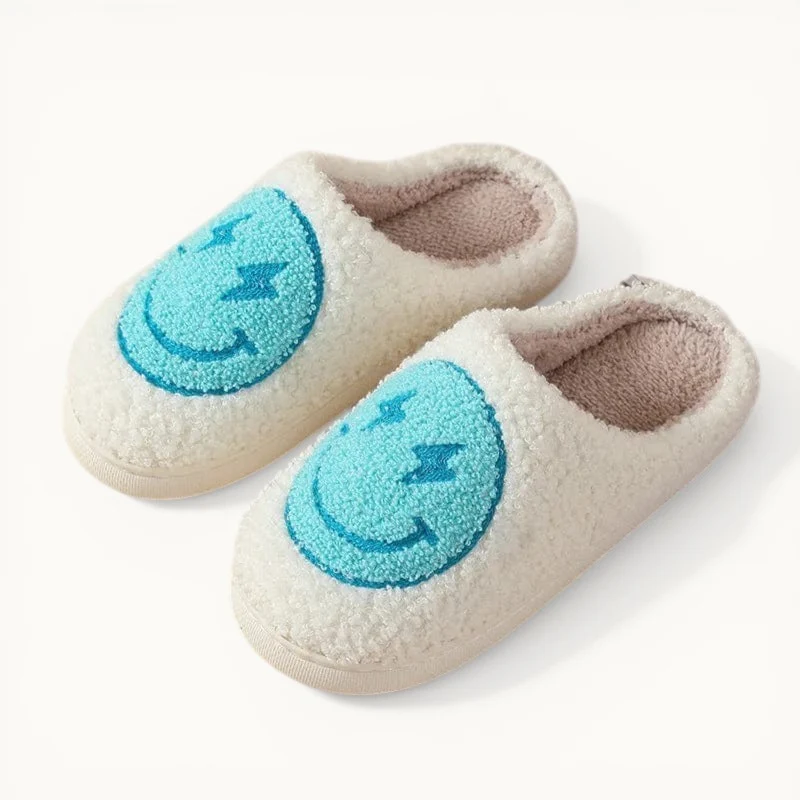Chausson smiley bleu