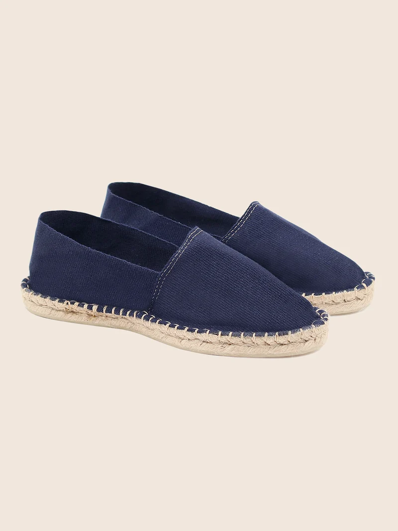 Espadrilles toile coton bleu