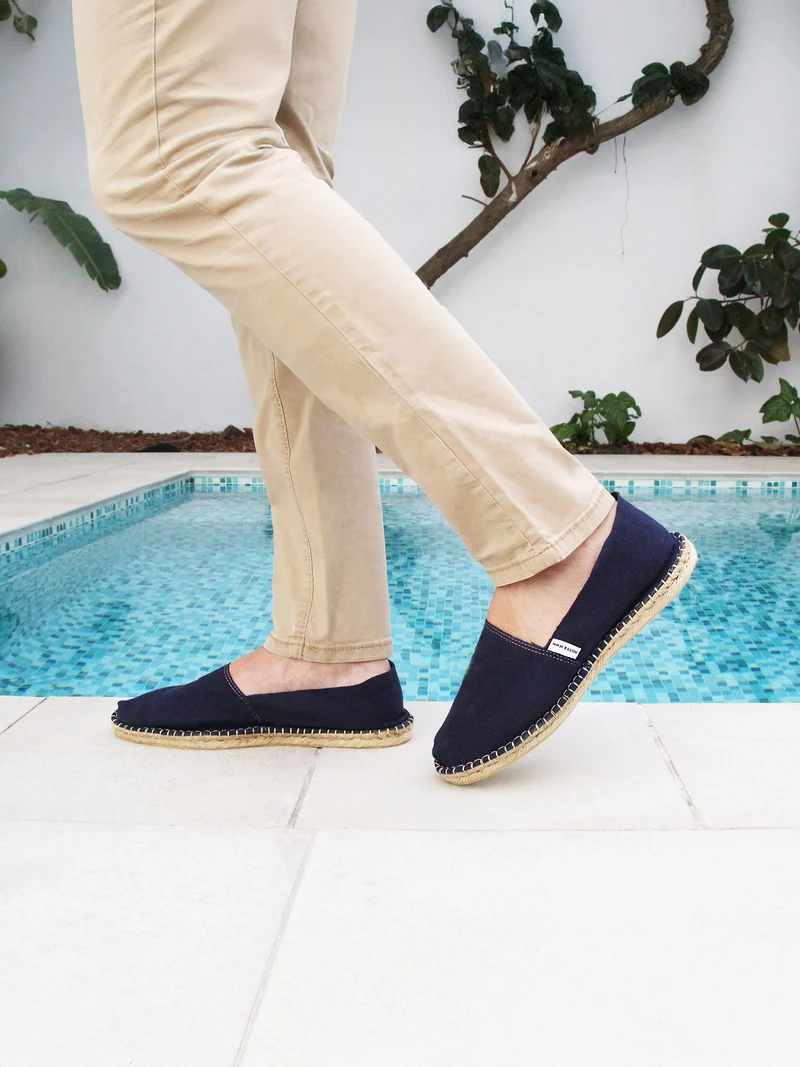 Espadrilles toile coton bleu