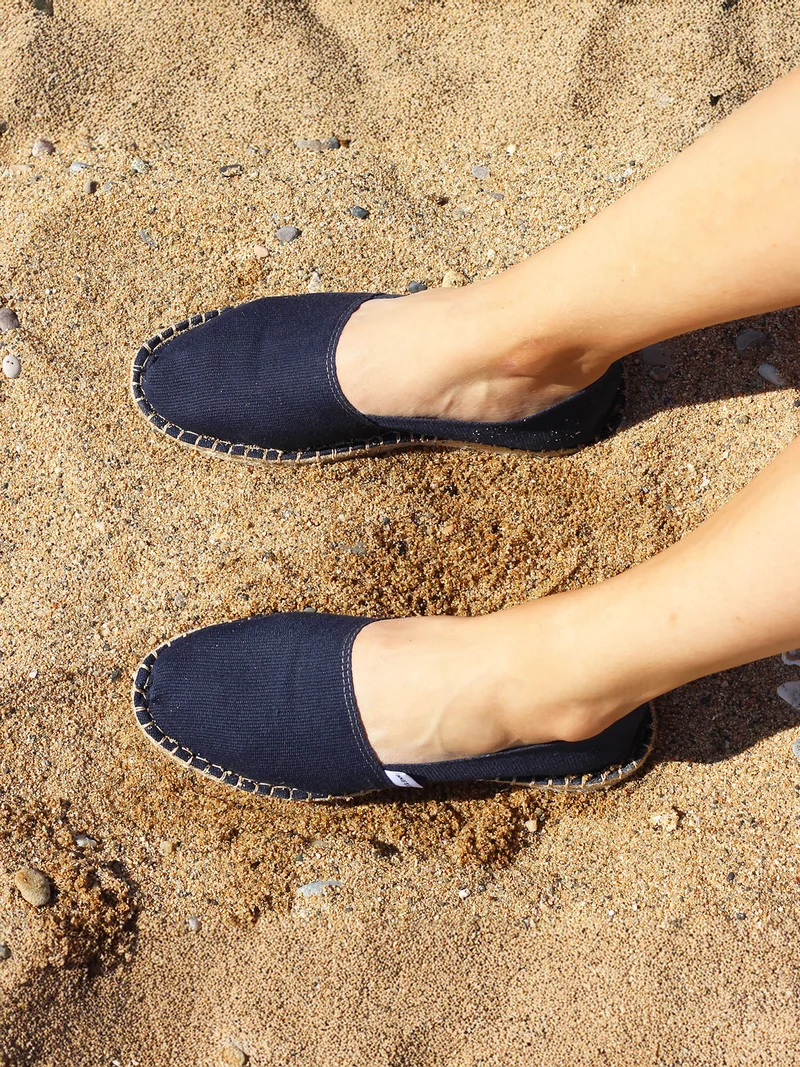 Espadrilles toile coton bleu