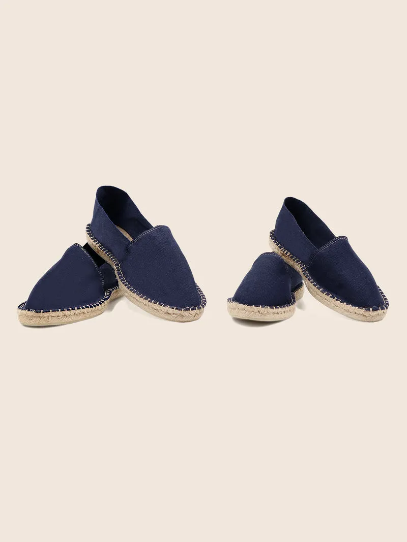 Espadrilles toile coton bleu