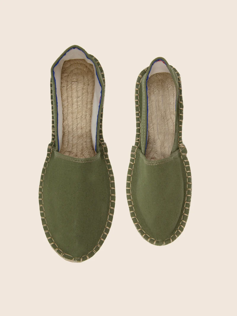 Espadrilles toile coton recyclé kaki