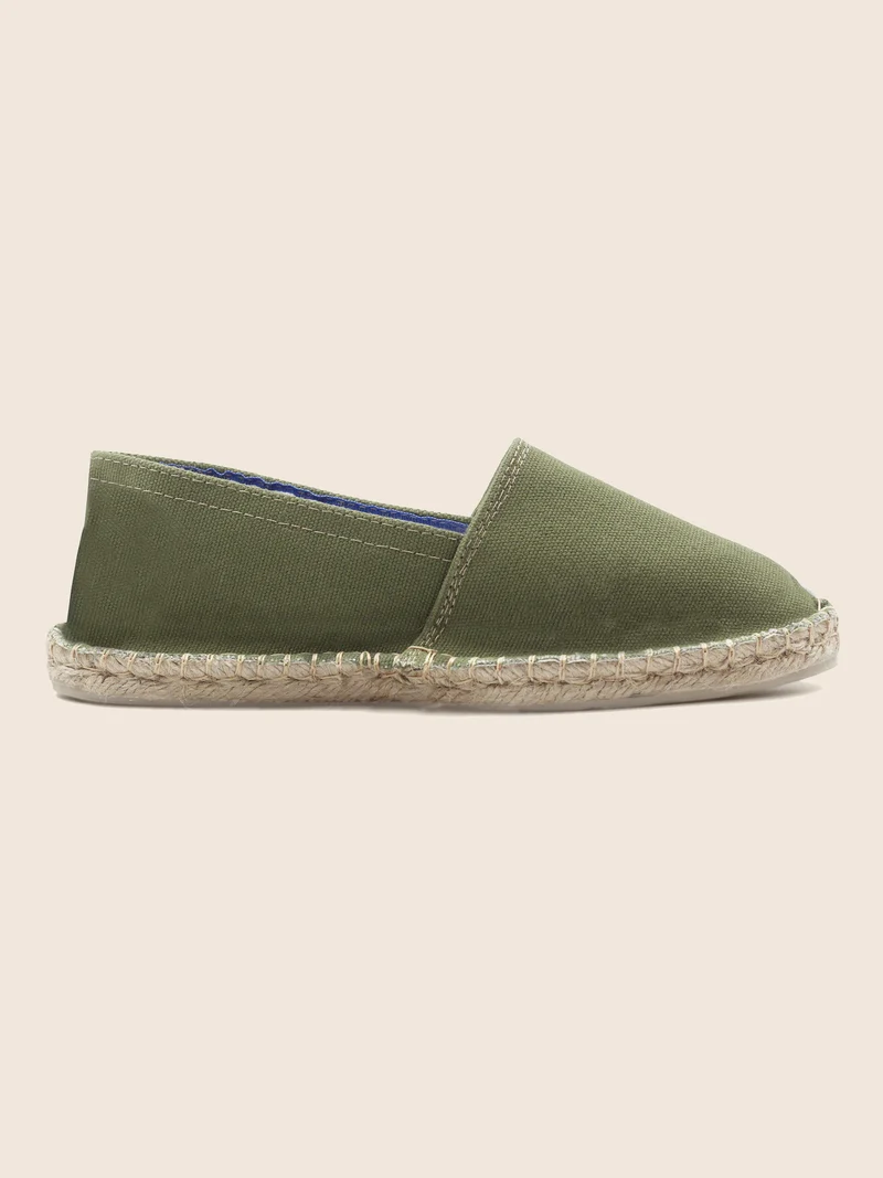 Espadrilles toile coton recyclé kaki