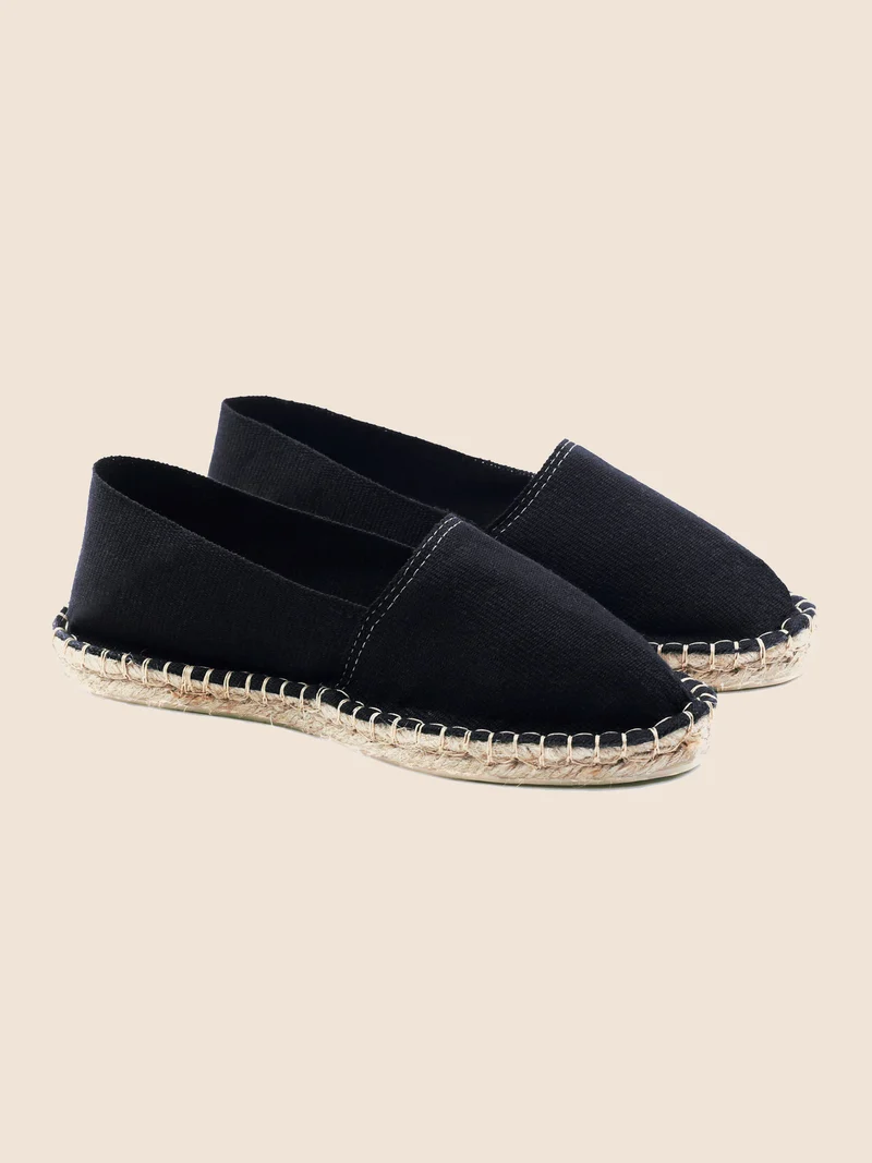 Espadrilles toile coton noir