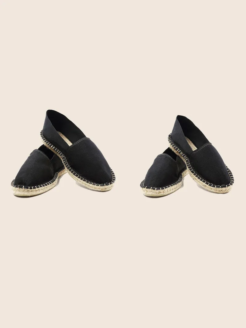 Espadrilles toile coton noir