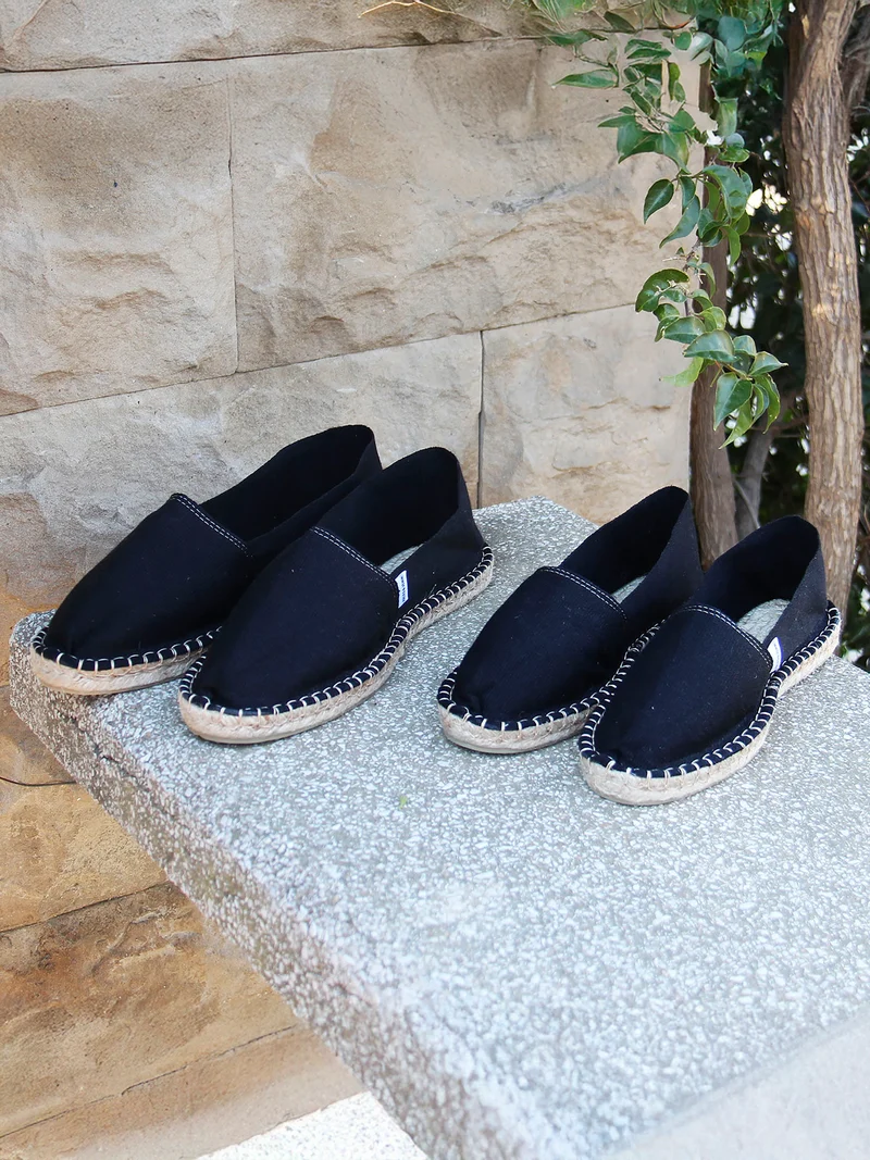 Espadrilles toile coton noir