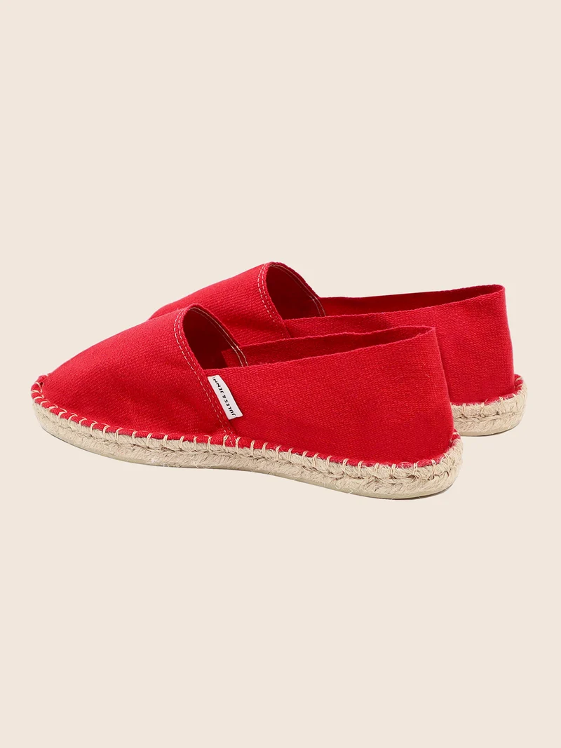 Espadrilles toile coton rouge