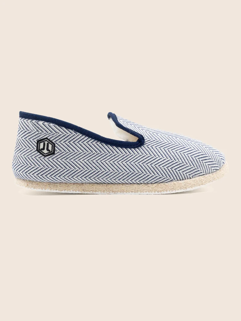 Charentaises tradition blanc bleu