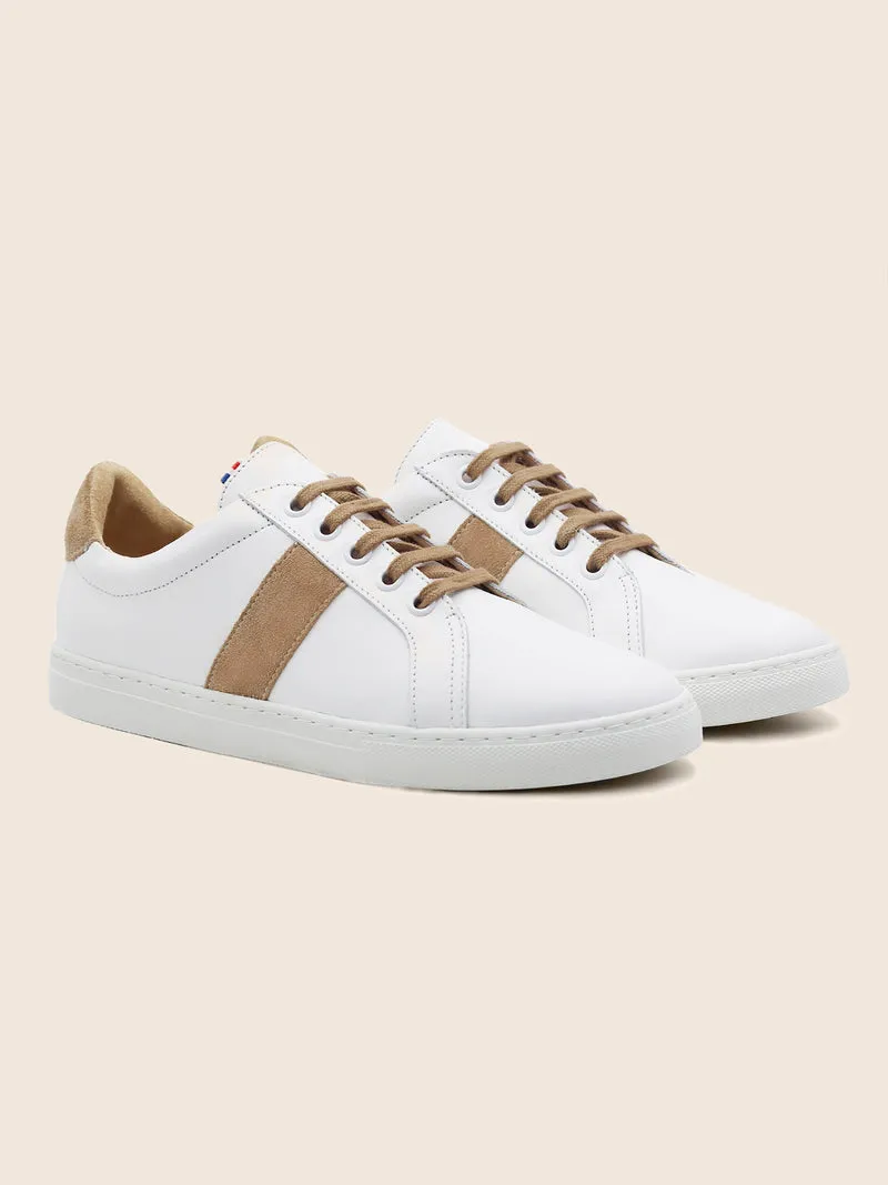 Baskets Made in France cuir beige