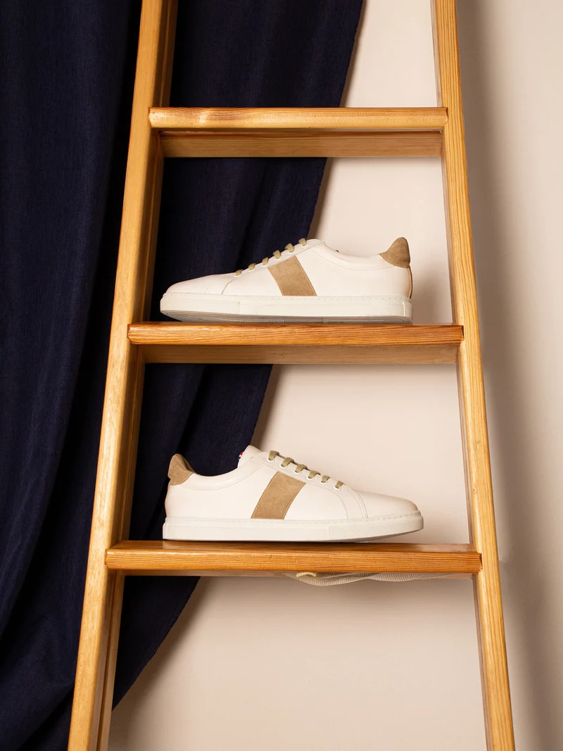 Baskets Made in France cuir beige