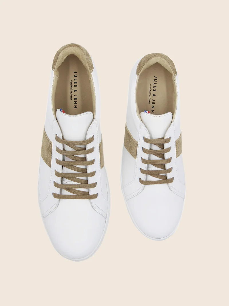 Baskets Made in France cuir beige