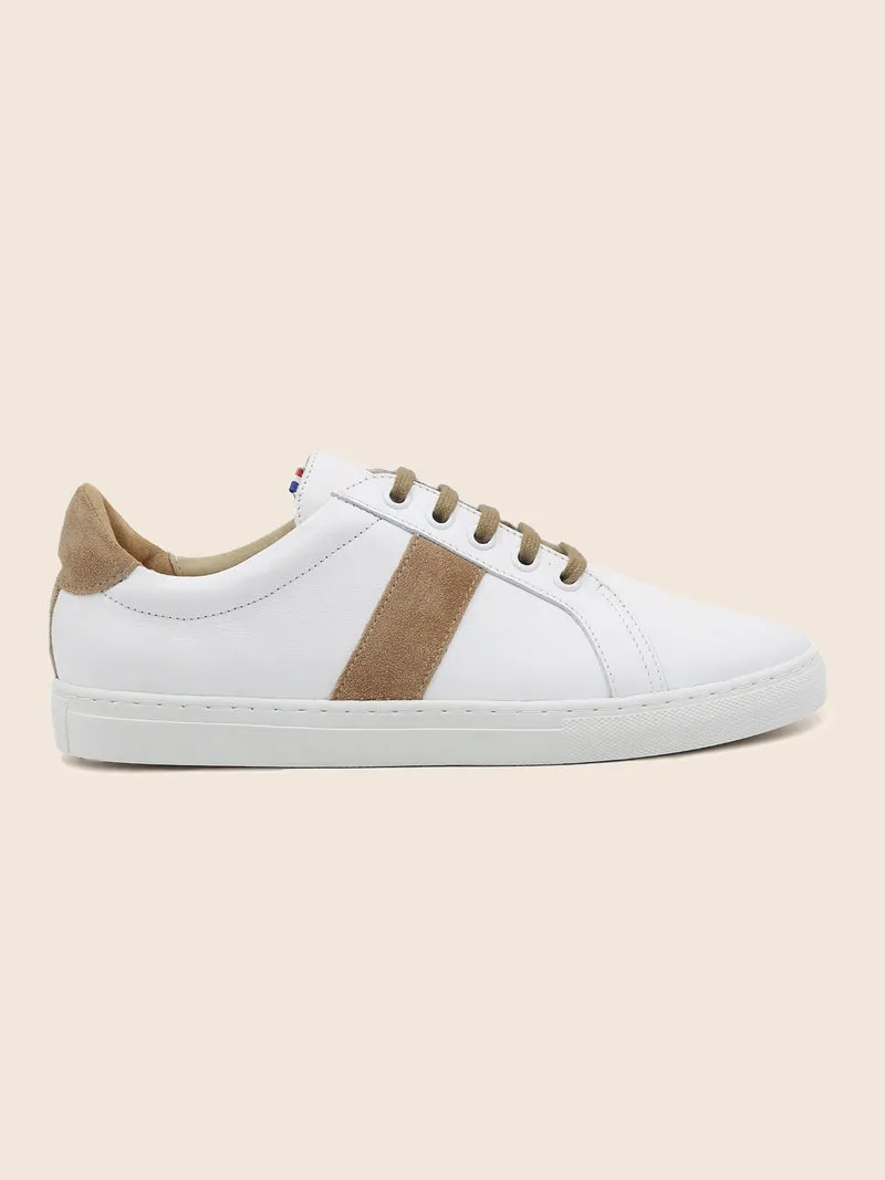 Baskets Made in France cuir beige