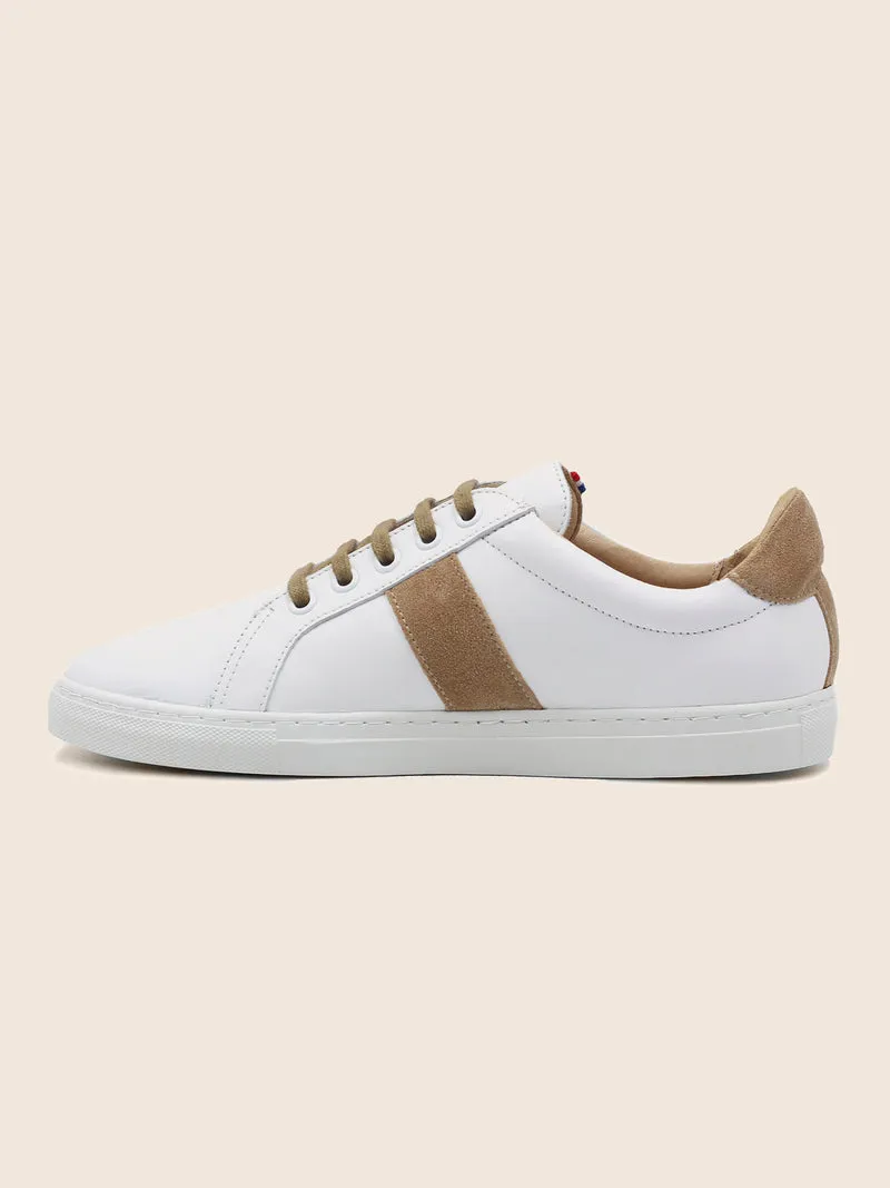 Baskets Made in France cuir beige