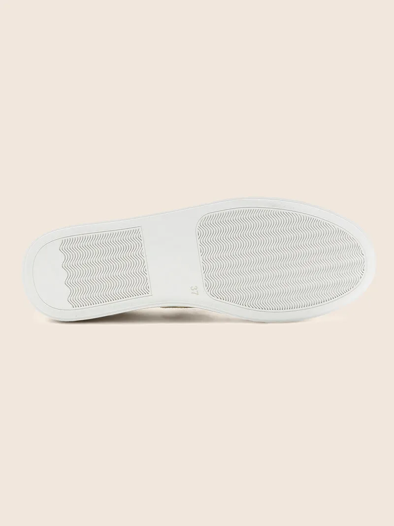 Baskets Made in France cuir beige