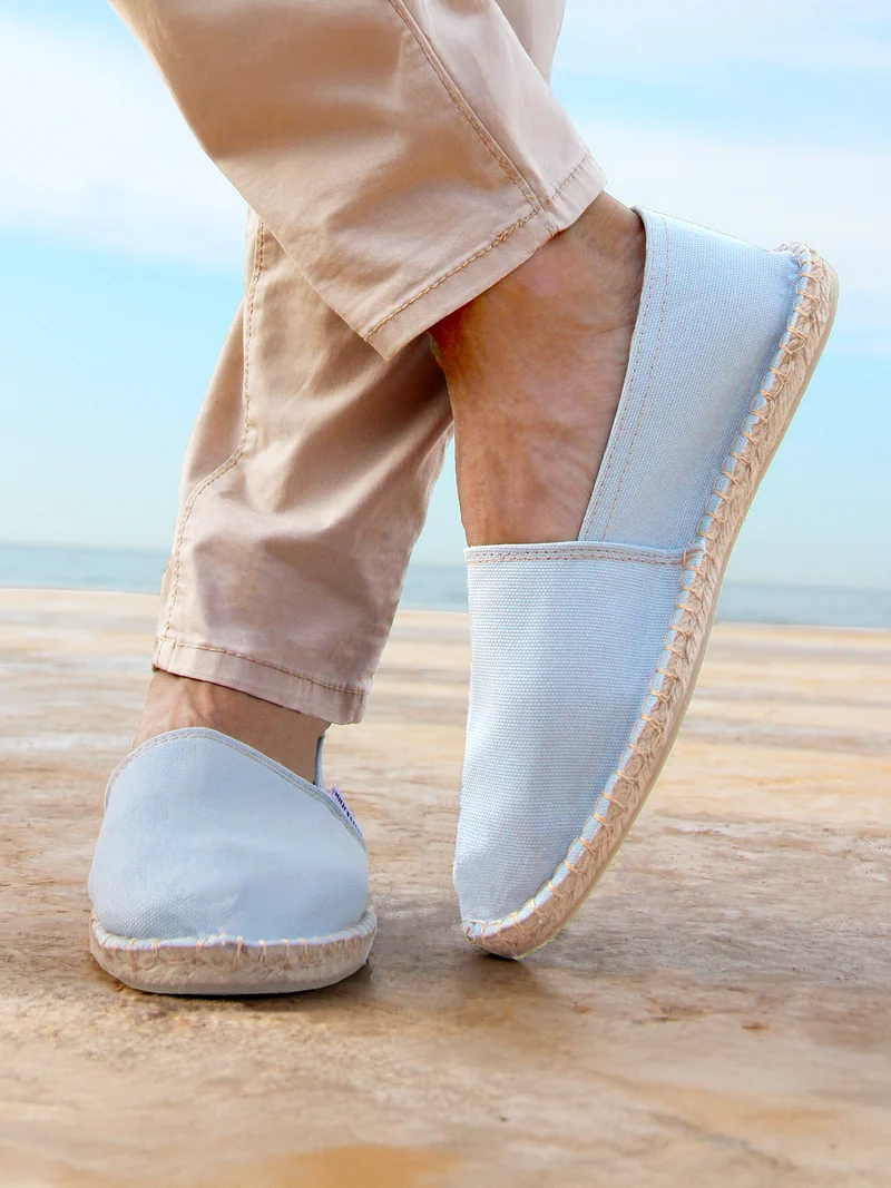 Espadrilles coton recyclé bleu clair