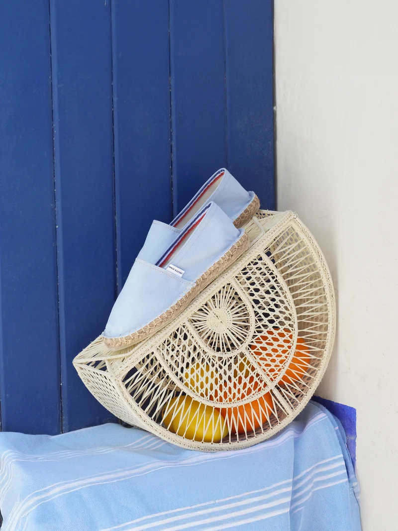 Espadrilles coton recyclé bleu clair