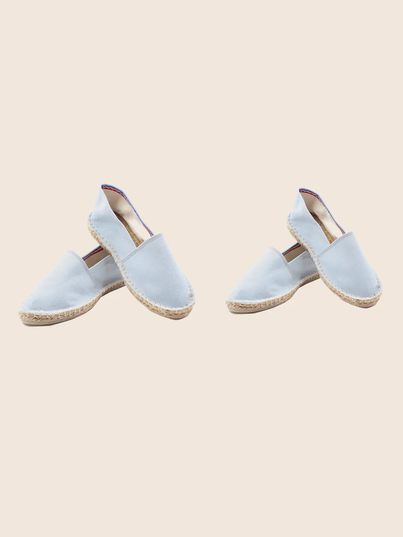 Espadrilles coton recyclé bleu clair