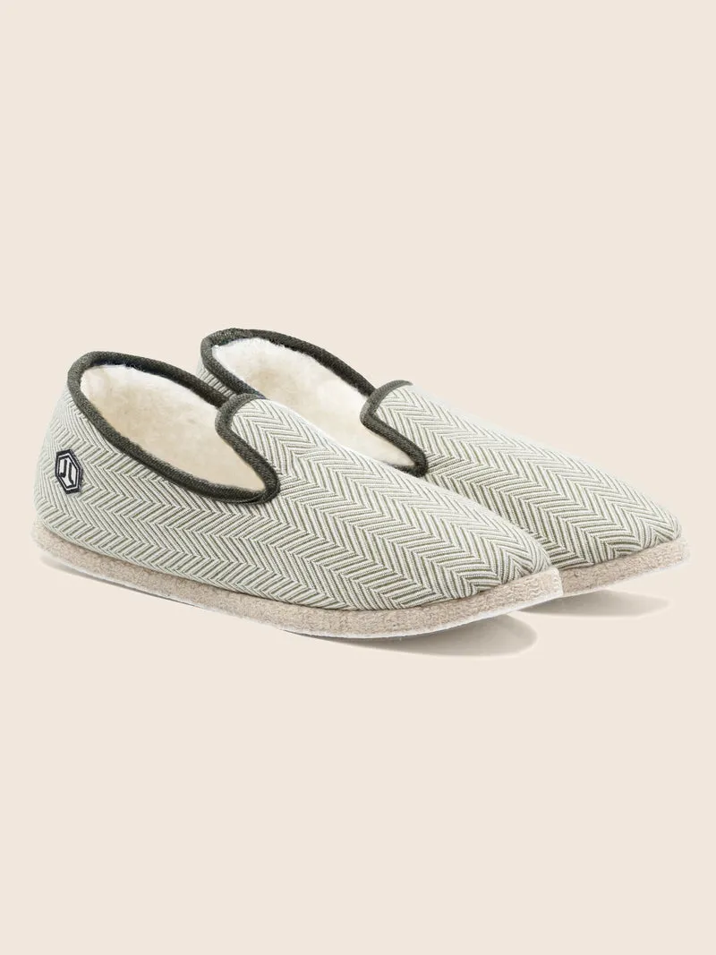 Charentaises tradition blanc kaki