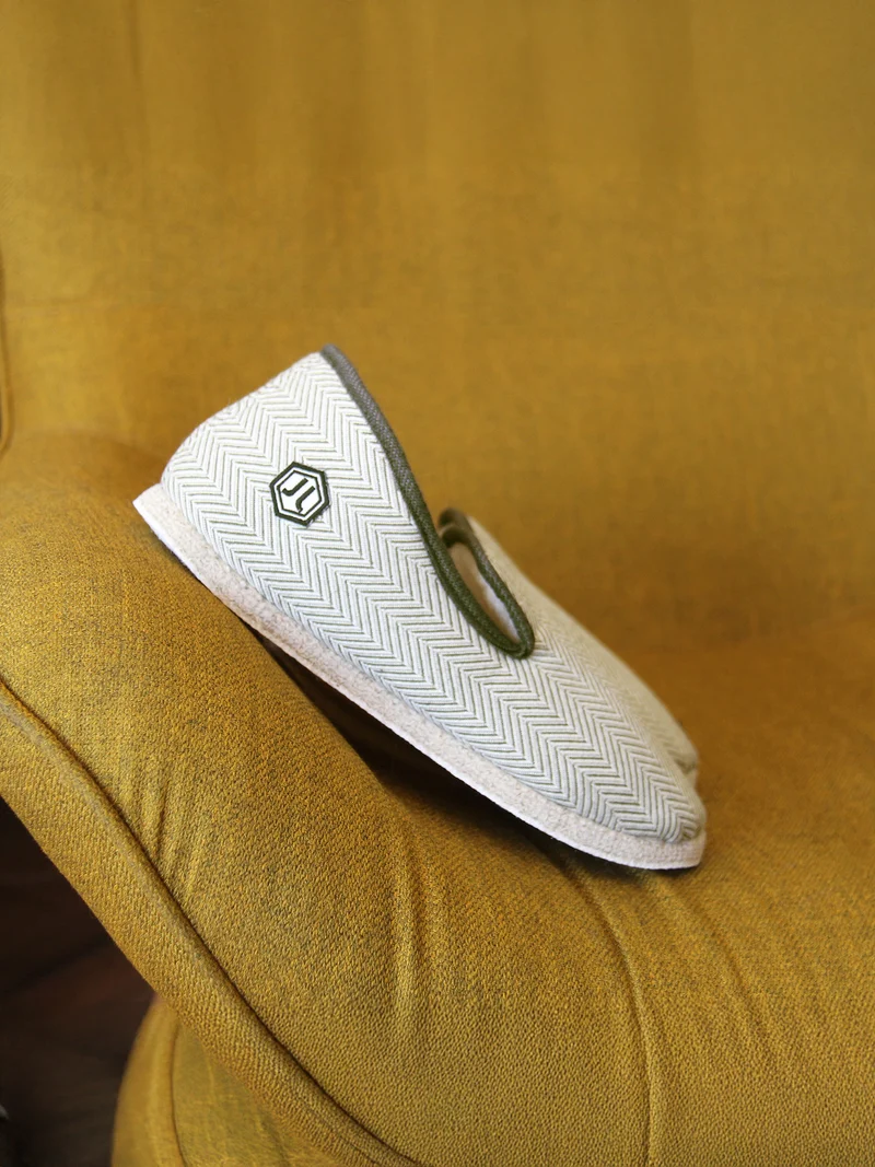 Charentaises tradition blanc kaki