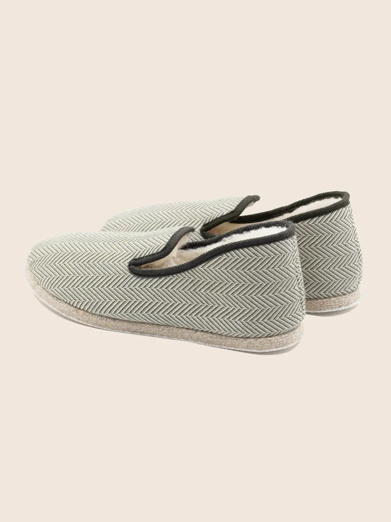 Charentaises tradition blanc kaki