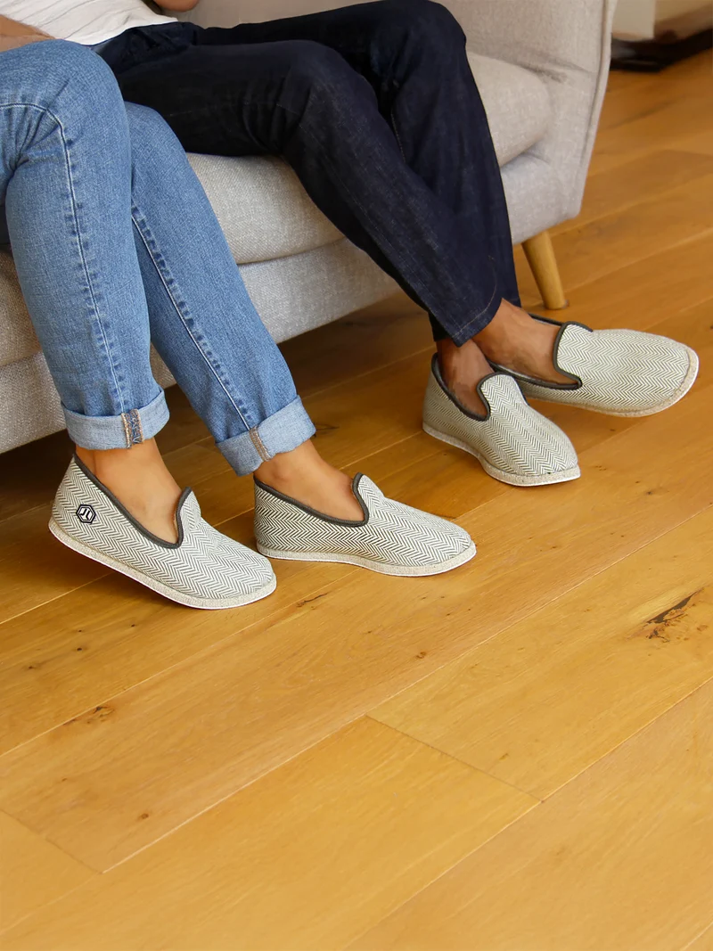 Charentaises tradition blanc kaki