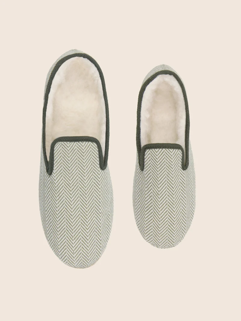 Charentaises tradition blanc kaki