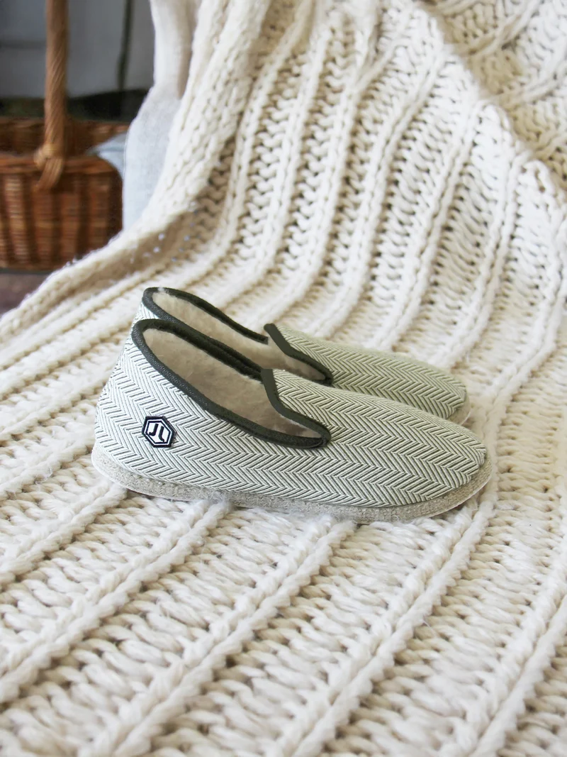Charentaises tradition blanc kaki