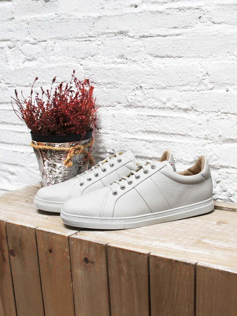Baskets Made in France grainé blanc