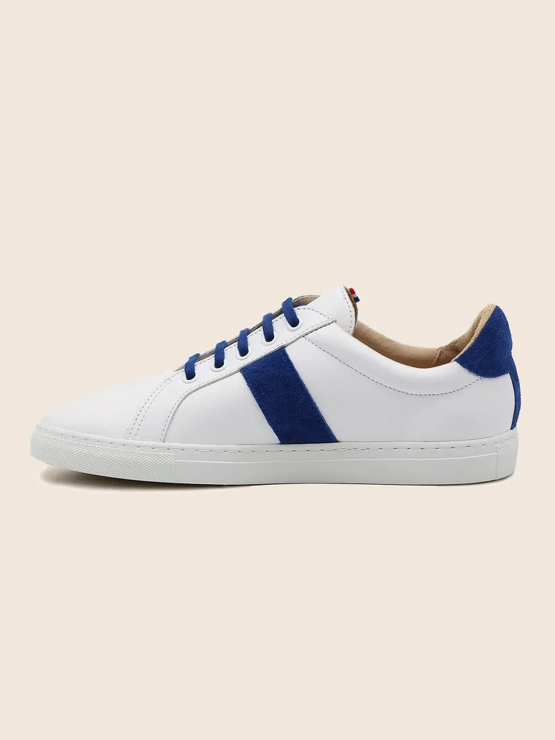 Baskets Made in France cuir bleu