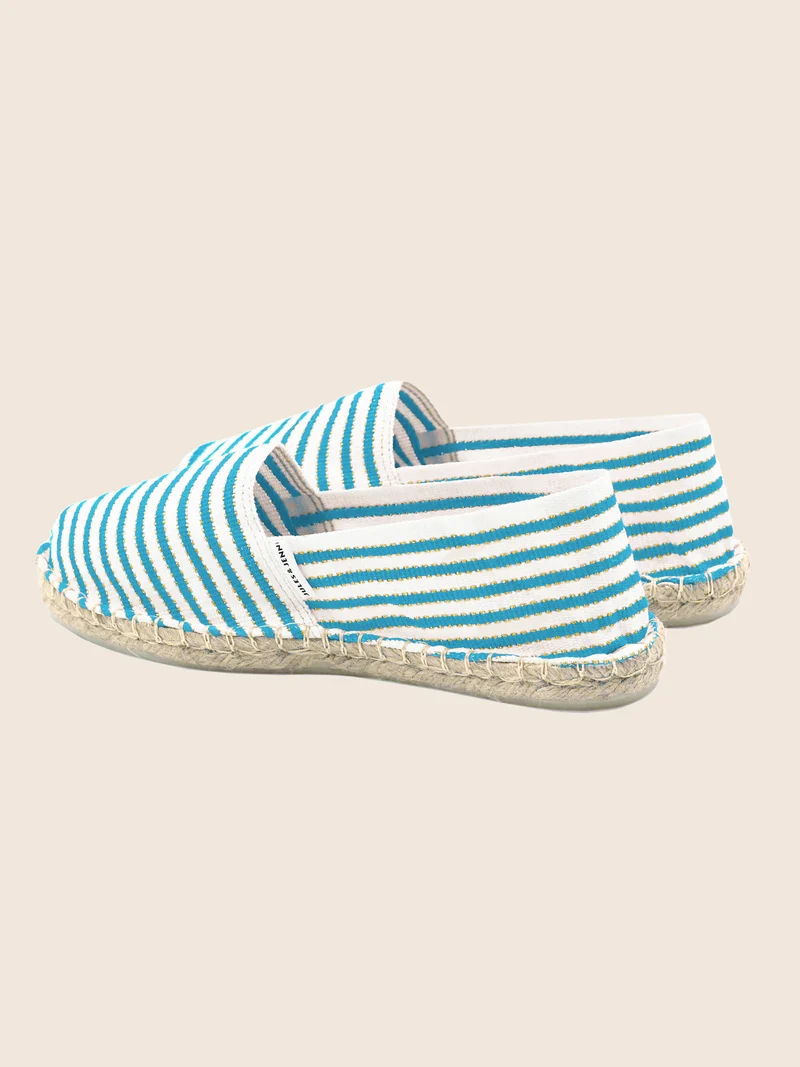 Espadrilles toile coton turquoise