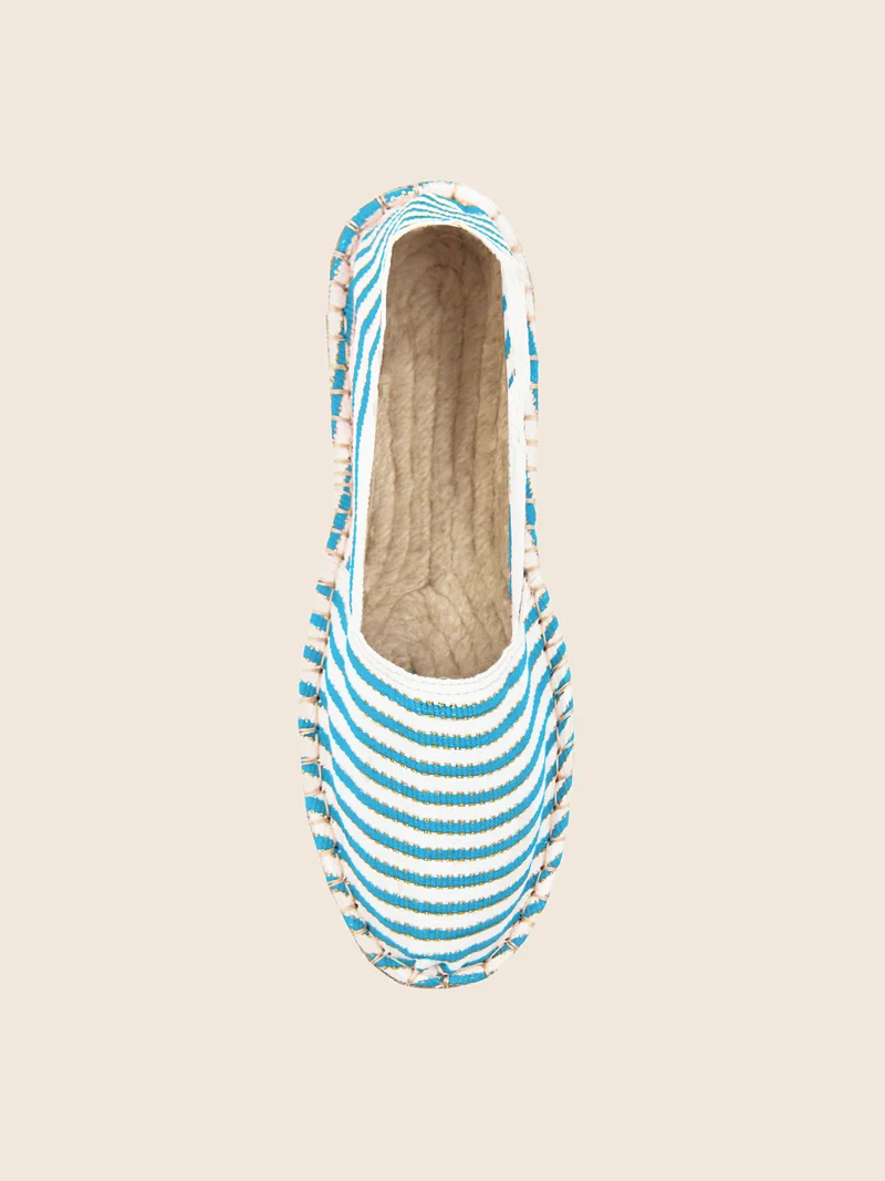 Espadrilles toile coton turquoise