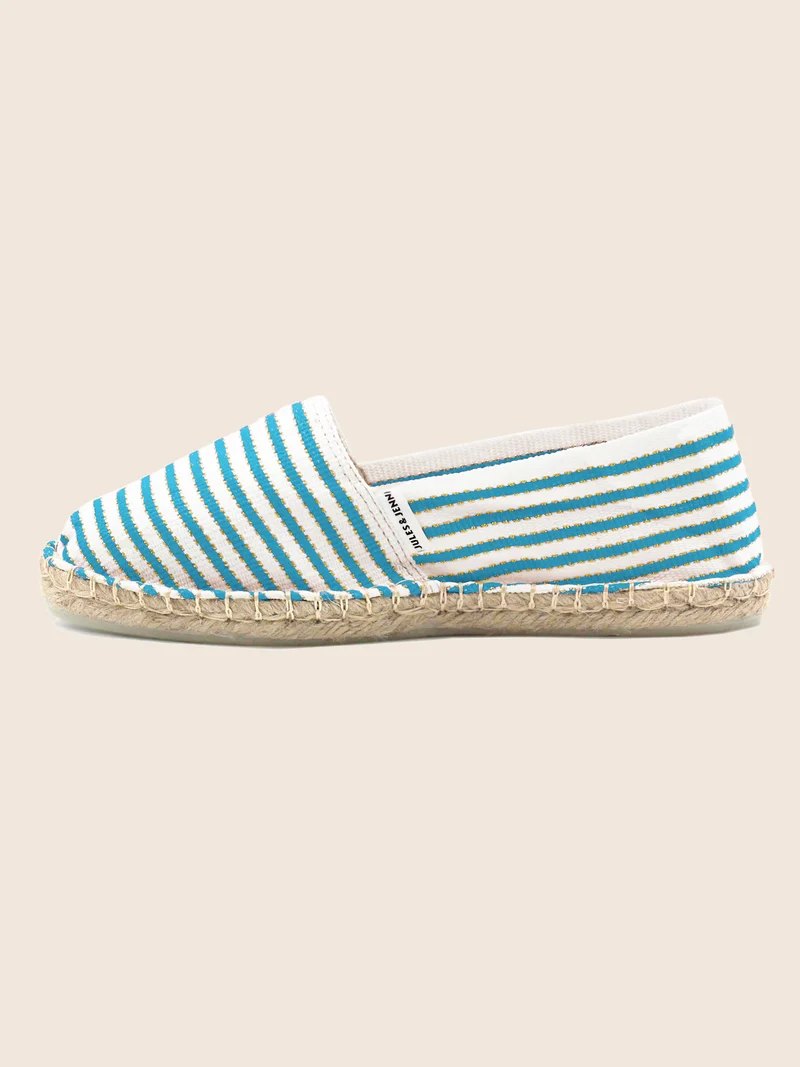 Espadrilles toile coton turquoise