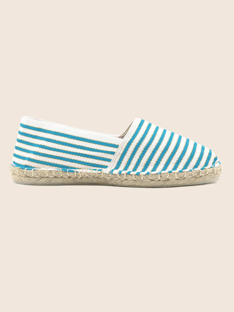 Espadrilles toile coton turquoise