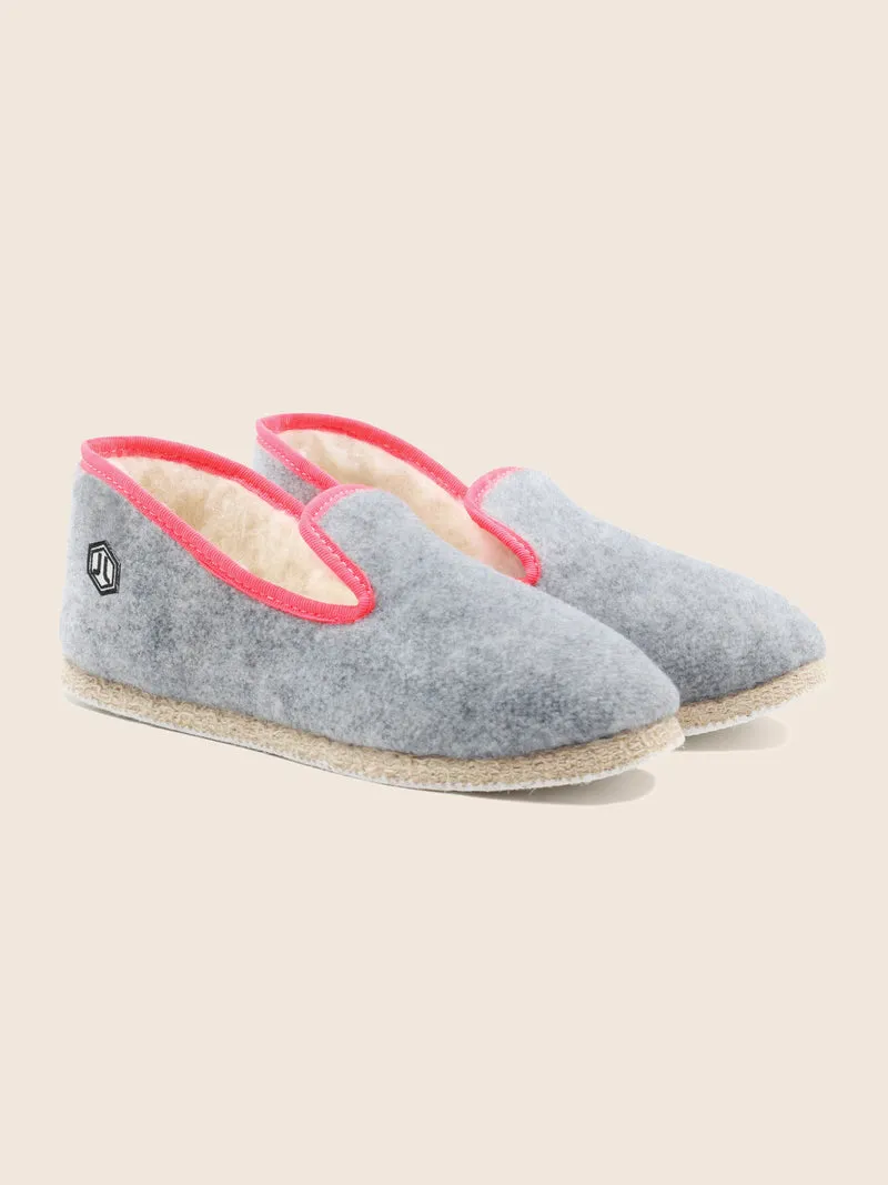 Charentaises tradition gris rose